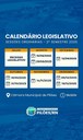 CALENDÁRIO LEGISLATIVO DAS SESSÕES ORDINÁRIAS (2º SEMESTRE)