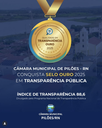 Câmara Municipal de Pilões/RN conquista o Selo Ouro 2025 em Transparência Pública