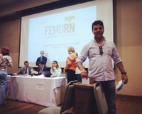 Gustavo com Rivelino hoje na eleição da FEMURN.